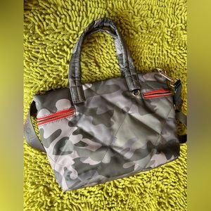 Tommy Hilfiger Green Camo Nylon Crossbody Purse
